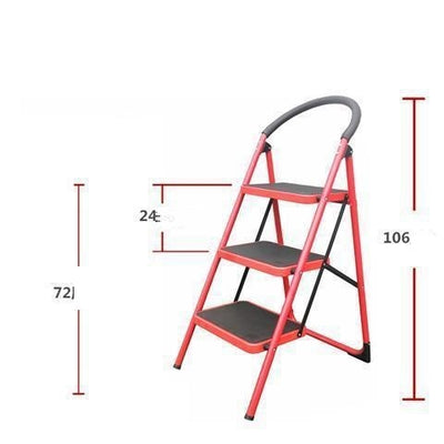 Household Folding Small Ladder Chair Dual-use Two Steps Three Steps Trestle Ladder Thickened Non-slip Large Pedal Step Stool